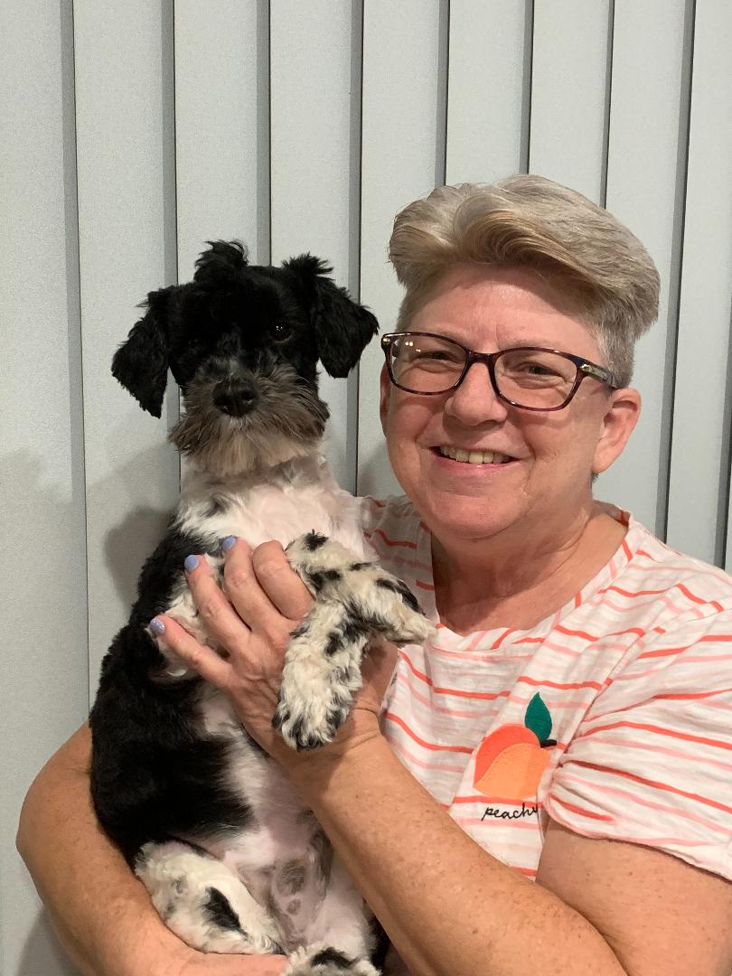 Shari and Snoopy in California Miniature Schnoodle Breeder